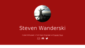 What Stevenwanderski.com website looked like in 2017 (7 years ago)
