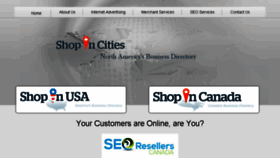 What Shopincities.com website looked like in 2017 (7 years ago)