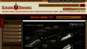 What Swordnarmory.com website looked like in 2017 (7 years ago)