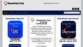 What Sharepointfest.com website looked like in 2017 (7 years ago)