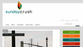 What Sundaycrush.com website looked like in 2017 (7 years ago)