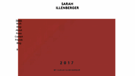 What Sarahillenberger.com website looked like in 2017 (7 years ago)