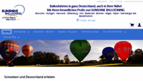 What Sunshine-ballooning.de website looked like in 2017 (7 years ago)