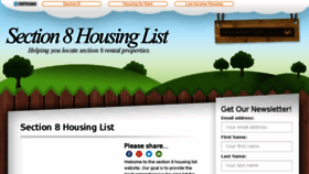 What Section8housinglist.info website looked like in 2017 (7 years ago)