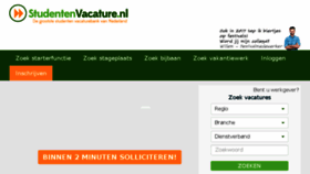 What Studentenvacature.nl website looked like in 2017 (7 years ago)