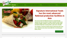 What Signaturefoods.co.in website looked like in 2017 (7 years ago)