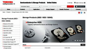 What Storage.toshiba.com website looked like in 2017 (7 years ago)
