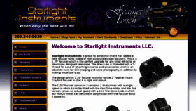 What Starlightinstruments.com website looked like in 2017 (7 years ago)