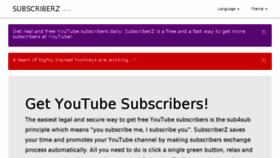 What Subscriberz.com website looked like in 2017 (7 years ago)