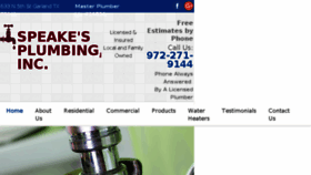 What Speakesplumbing.com website looked like in 2017 (7 years ago)