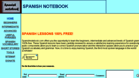 What Spanishnotebook.com website looked like in 2017 (7 years ago)