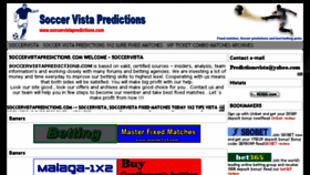 What Soccervistapredictions.com website looked like in 2017 (7 years ago)