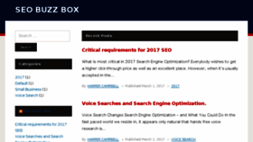What Seobuzzbox.com website looked like in 2017 (7 years ago)