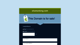 What Shamanking.com website looked like in 2017 (7 years ago)