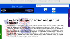 What Slot77.com website looked like in 2017 (7 years ago)