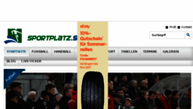 What Sportplatz.sh website looked like in 2017 (7 years ago)