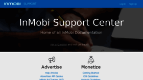 What Support.inmobi.com website looked like in 2017 (7 years ago)