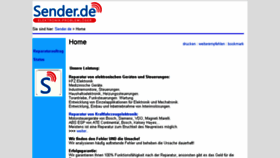What Sender.de website looked like in 2017 (7 years ago)