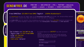 What Send4free.de website looked like in 2017 (7 years ago)