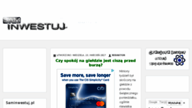 What Saminwestuj.pl website looked like in 2017 (7 years ago)