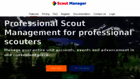 What Scoutmanager.com website looked like in 2017 (7 years ago)