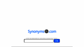 What Synonyms-fr.com website looked like in 2017 (7 years ago)