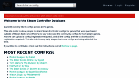 What Steamcontrollerdb.com website looked like in 2017 (7 years ago)