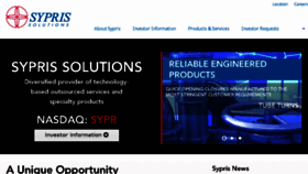 What Sypris.com website looked like in 2017 (7 years ago)