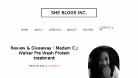 What Sheblogsinc.com website looked like in 2017 (6 years ago)