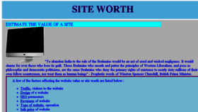What Siteworth.org website looked like in 2017 (7 years ago)