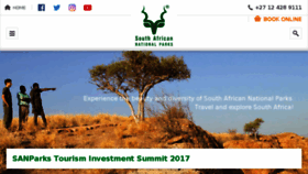 What Sanparks.co.za website looked like in 2017 (6 years ago)