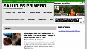 What Saludesprimero.com website looked like in 2017 (7 years ago)