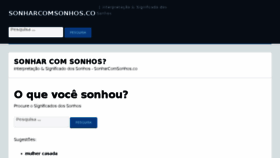 What Sonharcomsonhos.co website looked like in 2017 (7 years ago)