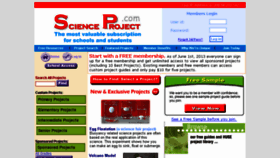 What Scienceproject.com website looked like in 2017 (7 years ago)