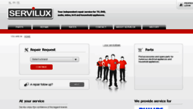 What Servilux.be website looked like in 2017 (7 years ago)