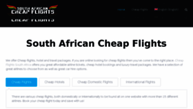 What Southafricancheapflights.com website looked like in 2017 (7 years ago)