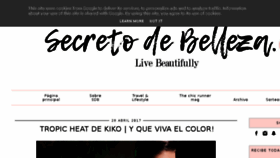 What Secretodebelleza.es website looked like in 2017 (7 years ago)