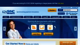 What Syncpayments.com website looked like in 2017 (7 years ago)