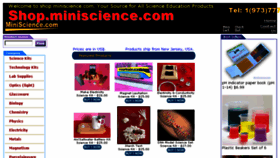 What Shop.miniscience.com website looked like in 2017 (7 years ago)