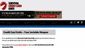 What Survivalcreditcardknife.com website looked like in 2017 (7 years ago)