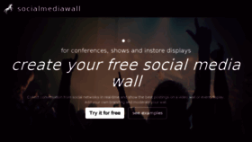 What Socialmediawall.me website looked like in 2017 (7 years ago)