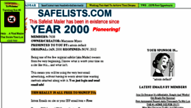 What Safelists.com website looked like in 2017 (7 years ago)