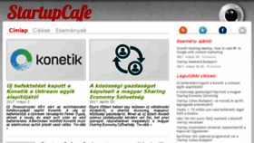 What Startupcafe.hu website looked like in 2017 (6 years ago)