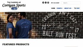 What Shoppesatcorrigansports.com website looked like in 2017 (7 years ago)