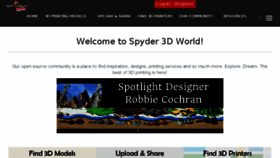 What Spyder3dworld.com website looked like in 2017 (6 years ago)