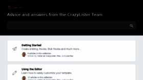 What Support.crazylister.com website looked like in 2017 (7 years ago)