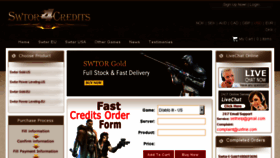 What Swtor4credits.com website looked like in 2017 (7 years ago)