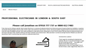 What South-london-electricians.co.uk website looked like in 2017 (6 years ago)