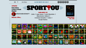 What Sportyou.com website looked like in 2017 (6 years ago)