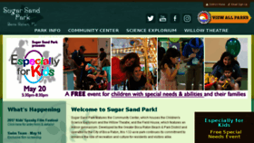 What Sugarsandpark.org website looked like in 2017 (6 years ago)